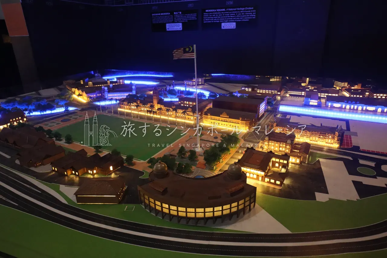 光るムルデカ広場ジオラマ